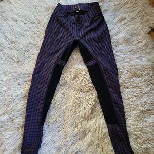 Purple and Black Houndstooth Leggings